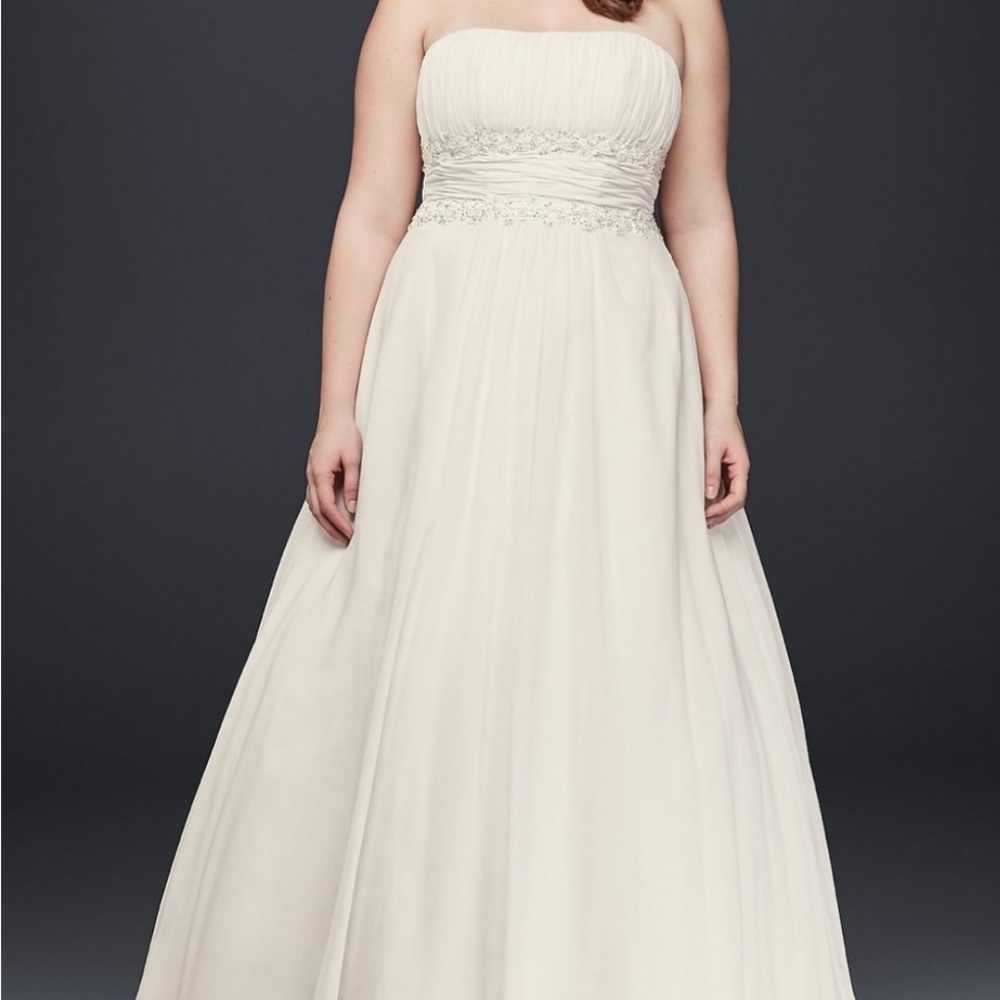 Chiffon Empire Waist Plus Sized Wedding Dress